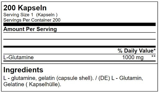 GN Glutamine Tera Caps 200 Kapseln - German Muscle Nutrition