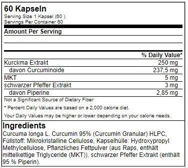 GN Curcumin Plus - 60 Kapsel - German Muscle Nutrition