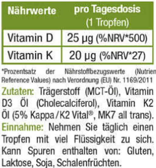 Sinob Vitamin D3 K2 Tropfen 10ml - German Muscle Nutrition