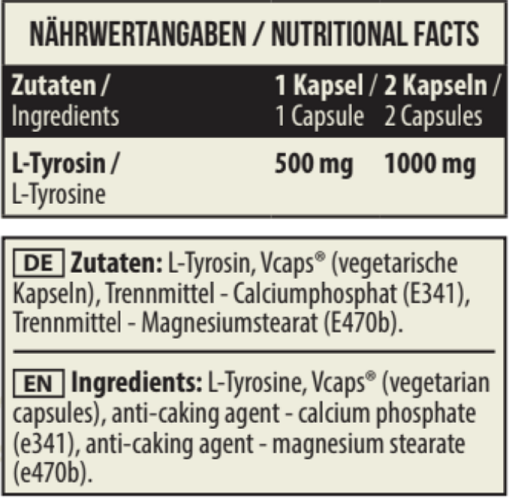 MST - L-Tyrosin 500mg 90 Kapseln