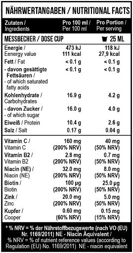 MST - Collagen Peptides Konzentrat 1 Liter - Orange Juice - German Muscle Nutrition