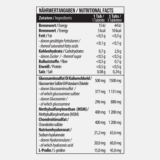 MST - Glucosamine Chondroitine MSM  HYALURON - 90 Tabletten