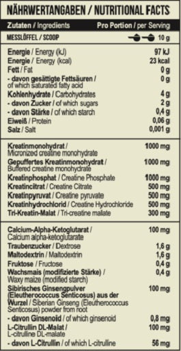 MST - Creatine Kick 1000g - German Muscle Nutrition