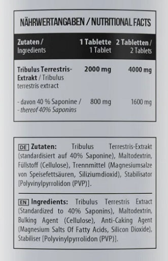 MST - Healthy Tribulus 2000 mg - 60 Tabletten