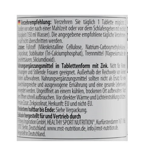 MST - Healthy Zinc Picolinate 60 Tabletten