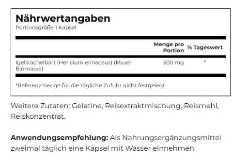 Swanson Full Spectrum Lion´s Mane Mushroom 500mg - 60 Kapseln