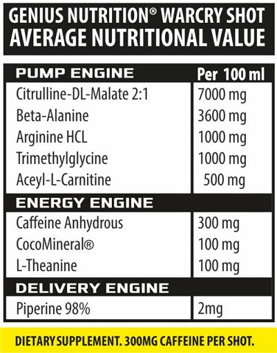 Genius Nutrition - Warcry Liquid Shot Cola (12x100ml) - German Muscle Nutrition