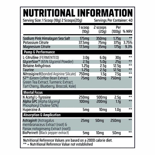 Chemical Warfare Nitro Pump 400g - German Muscle Nutrition