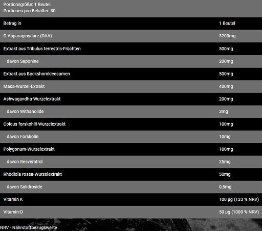 Bad Ass Test Pak 30 Sachets