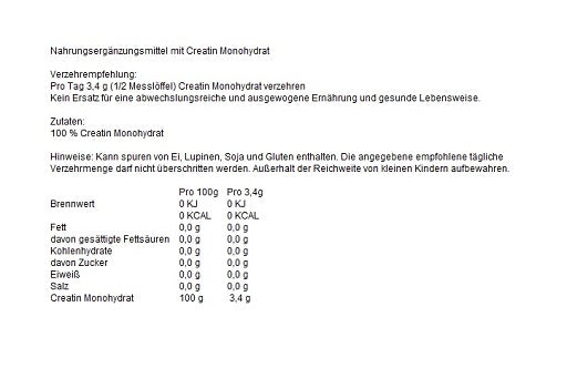 NNT Creatin Monohydrat mix 250g Dose