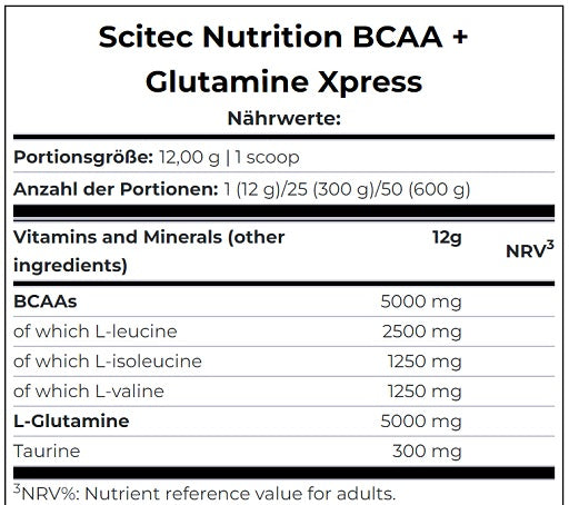 Scitec BCAA Glutamine Xpress 600g