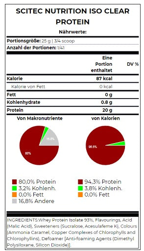 Scitec IsoClear Protein 1025g - German Muscle Nutrition