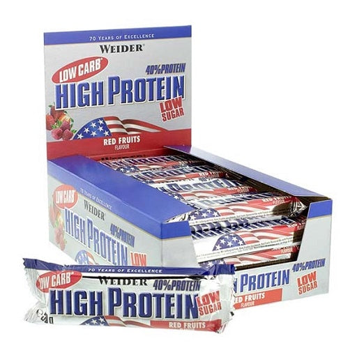 Weider Low Carb High Protein 40% Riegel 24x50g - German Muscle Nutrition