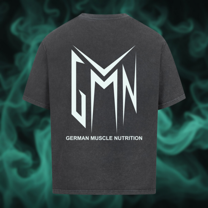 GMN Oversized Shirt, weißes Logo Rückseite - German Muscle Nutrition