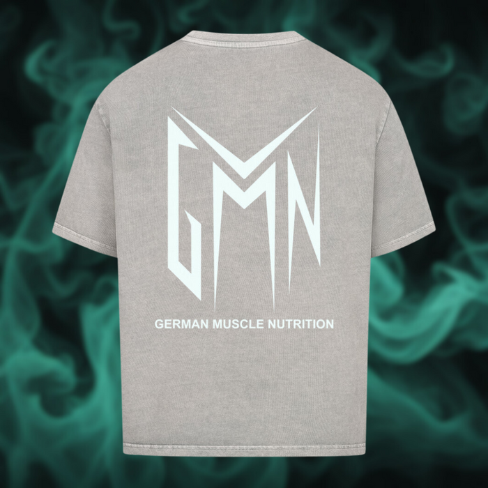 GMN Oversized Shirt, weißes Logo Rückseite - German Muscle Nutrition