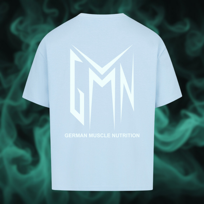 GMN Oversized Shirt, weißes Logo Rückseite - German Muscle Nutrition