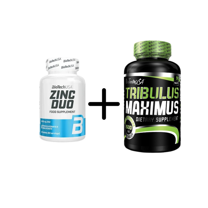 BioTech - Zinc Duo + Tribulus Maximus - hochdosiert - Testo Boost für Männer