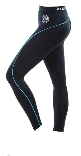 Gold´s Gym GGLPNT023 - Ladies Long Tight Pants - black/turq Gold´s Gym 