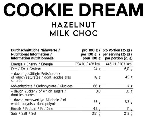 INLEAD Cookie Dream Hazelnut 128g - German Muscle Nutrition