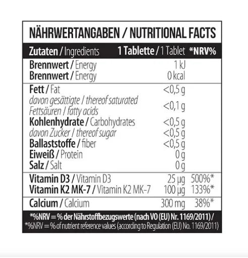 MST - Calcium Citrate D3 K2Vital 60 Tabletten - German Muscle Nutrition