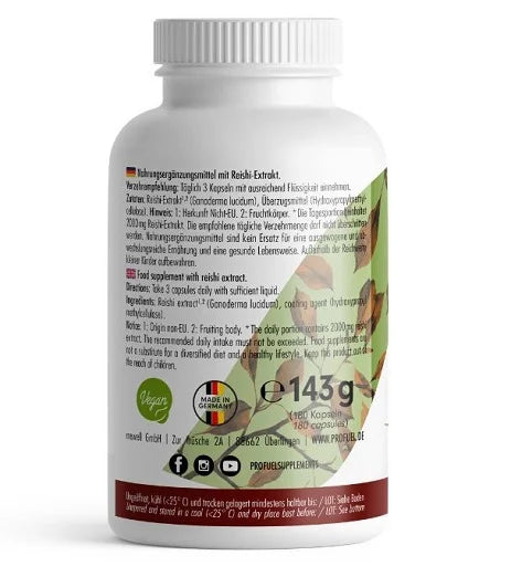 ProFuel REISHI Vitalpilz 180 Kapseln - German Muscle Nutrition